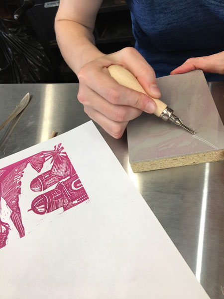 2X Carving Tool Practical Beginner DIY Portable ABS LInoleum Cutter  Ergonomic School Engraving 